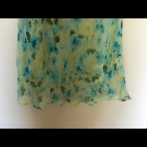 Blue/Green Floral Dress - Picture 4 of 5